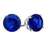 14K White Gold Blue Sapphire Stud earrings 1.32CTW